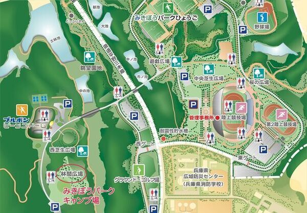 兵庫県立三木総合防災公園「みきぼうパークキャンプ場」が7月～9月の期間限定で宿泊キャンプを実施