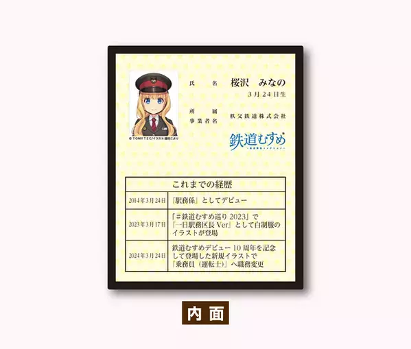 鉄道むすめ「桜沢みなの」デビュー10周年企画・第2弾　6/29(土)SLイベントや記念乗車券の先行販売も