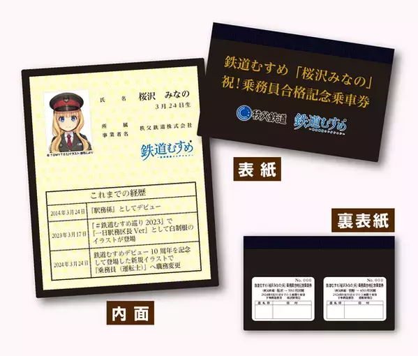 鉄道むすめ「桜沢みなの」デビュー10周年企画・第2弾　6/29(土)SLイベントや記念乗車券の先行販売も