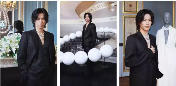 神宮寺勇太、海外イベントに初参加！ミキモトの新作ハイジュエリーを纏い、大人の気品あふれる、スーツスタイルで魅せる。神宮寺「ミキモトさんとパリに来られて嬉しい！」ミキモト　新作ハイジュエリーコレクション「The Bows」発表