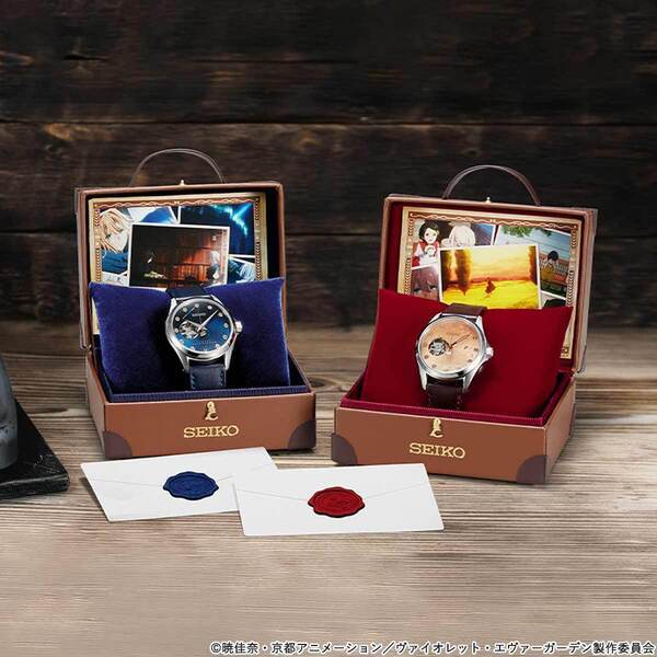 ヴァイオレットが歩んだ物語の中から、二つのストーリーをイメージした『ヴァイオレット・エヴァーガーデン』の機械式腕時計が登場！