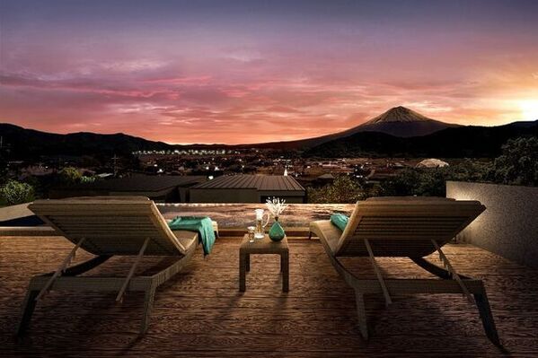 1日5組限定の「天空の温泉ヴィラ紬 河口湖」が8/1オープン！全棟サウナ・天然温泉露天風呂付ヴィラ　プライベート空間でワンランク上の非日常体験を提供