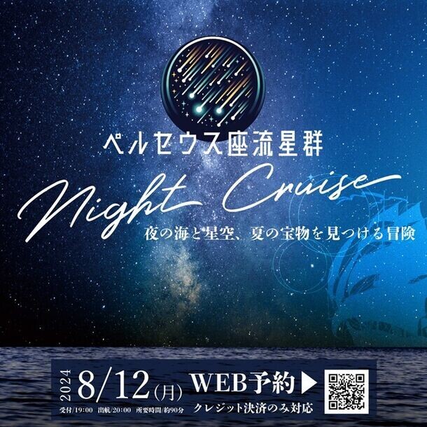 年に一夜限りの特別便　8月12日(月・祝)に「ペルセウス座流星群ナイトクルーズ」を開催