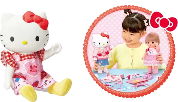 メルちゃんとハローキティのコラボ！「おせわだいすき ハローキティ」が新登場！主な玩具専門店・量販店で、8月3日(土)に発売いたします。