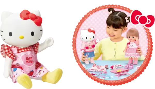メルちゃんとハローキティのコラボ！「おせわだいすき ハローキティ」が新登場！主な玩具専門店・量販店で、8月3日(土)に発売いたします。