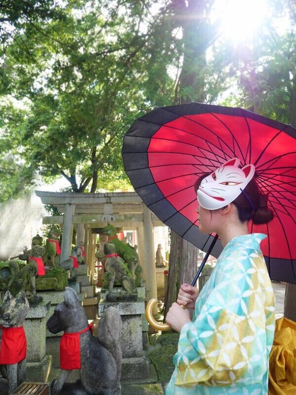 千代保稲荷神社参道　傘と和雑貨のお店『和楽(わらく)』リニューアルオープン