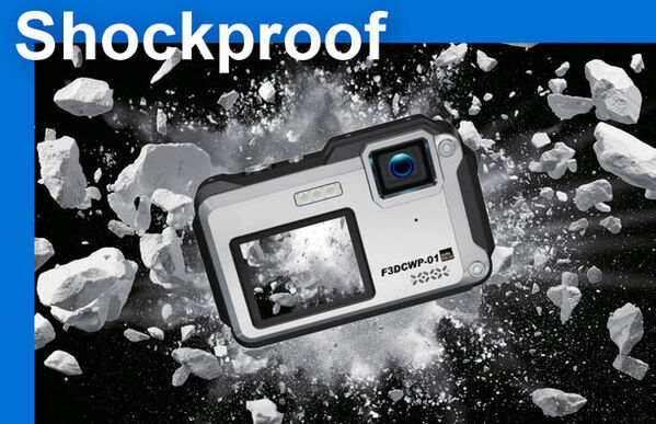 IP68級防塵防水・耐衝撃であらゆるアクティビティに！デュアルモニターの防水デジタルカメラ「F3DCWP-01」発売