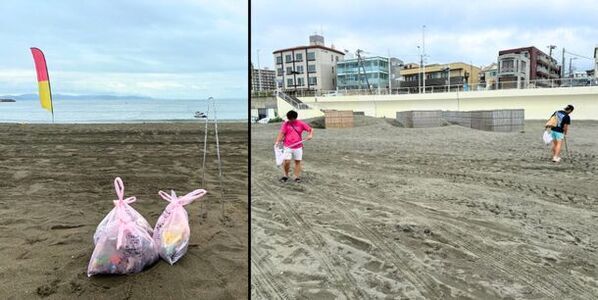 湘南ビーチで流行の使い捨て電子シーシャ「ICEBERG Dispo」がビーチクリーンを実施