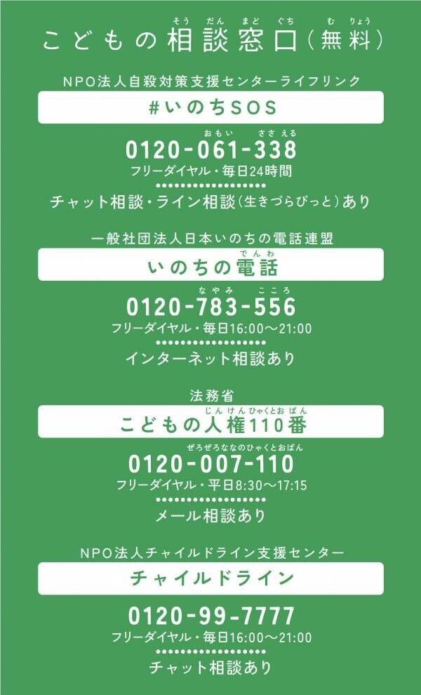 9月10日～16日は「自殺予防週間」しんどくなっている子どもへ、全国各地の児童館から呼びかけ「じどうかんもあるよ」