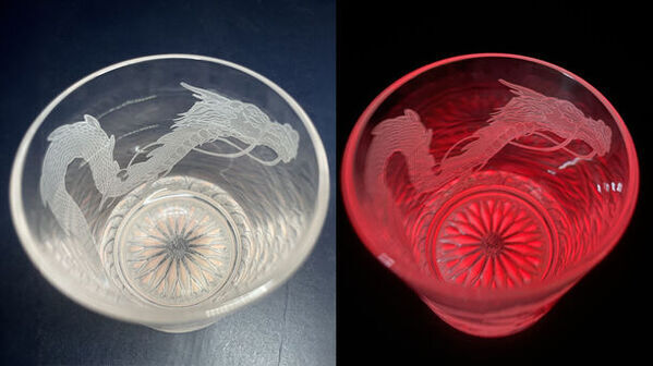 月光工房が手がける「辰年」コラボグラスがMakuakeに登場！グラスに生命を宿す技法で木全靖陛氏の龍モチーフを立体的に表現