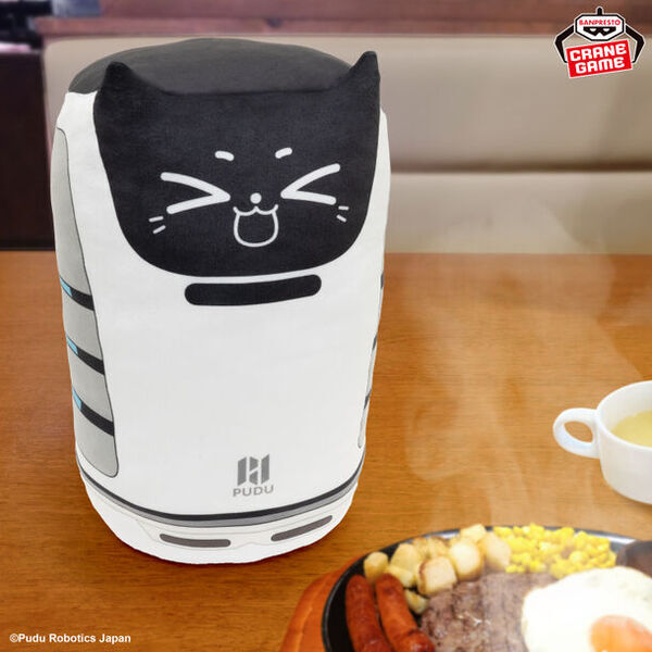 ネコ型配膳ロボット「BellaBot」がクレーンゲーム景品に初登場にゃ～！約34cmのふわふわなぬいぐるみ