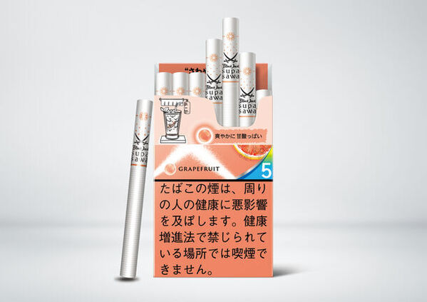サワーフレーバーカプセル搭載の紙巻たばこブラックジャック・スパサワに、5mgが登場　「レモン5」、「グレープフルーツ5」、「マンゴー5」の3銘柄、8月12日全国発売