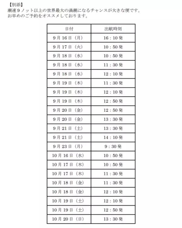 最大30m！世界最大の渦潮のチャンス　淡路島に「秋の大うず」の季節が到来