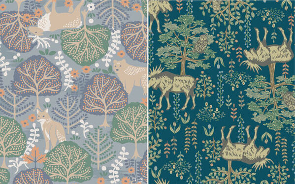 アパレル、インテリアなどの商品化に使用可能な「柄」を販売する「garafactory.com」に新シリーズ「20FILES」が登場！北欧の森をテーマに動物や植物が豊かに暮らす情景を表現