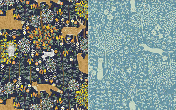 アパレル、インテリアなどの商品化に使用可能な「柄」を販売する「garafactory.com」に新シリーズ「20FILES」が登場！北欧の森をテーマに動物や植物が豊かに暮らす情景を表現