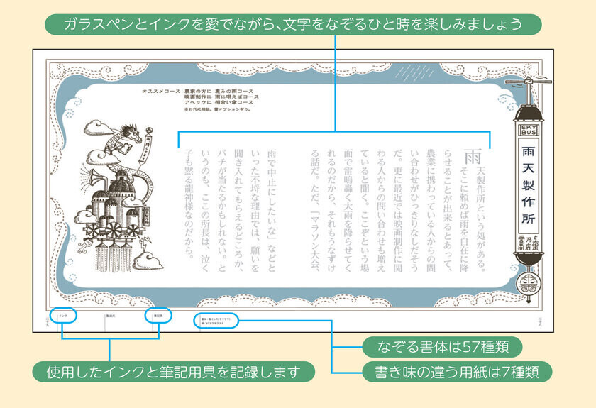 累計15万部の人気「ガラスペンでなぞる」を楽しむ本　購入者にガラスペン・インクなどが当たるフェアを開催