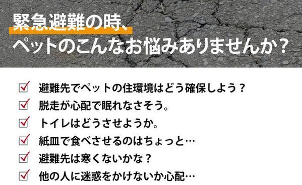 地震対策として「愛犬のための防災セット」をCAMPFIREにて9月16日(月)まで募集中