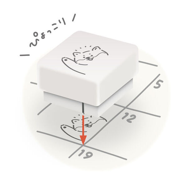 ラインに沿って押すだけ！ぴょっこり現れる動物がかわいい全6種の『ぴょっこりスタンプ』が9月上旬より発売