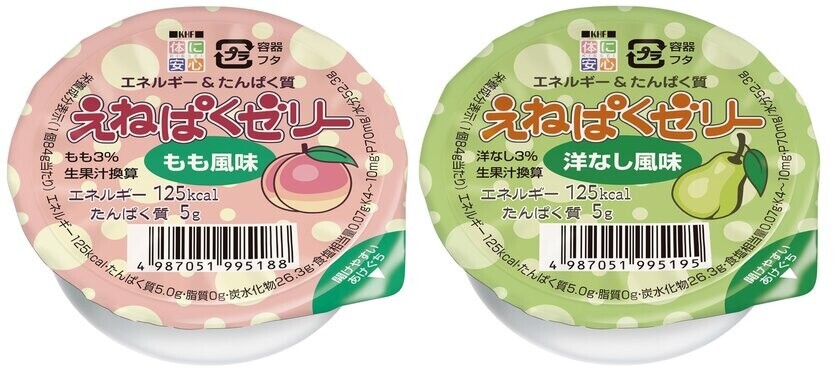 高齢者・要介護者向け栄養補助食品「えねぱくゼリー」に新風味(もも風味、洋なし風味)追加　9月18日新発売