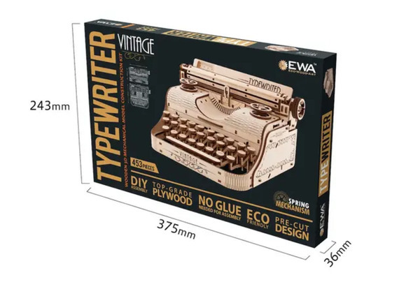 細部まで作り込まれた「木製組み立てキット」タイプライター・蓄音機・レトロ電話がMakuakeにて9月18日より先行販売開始！