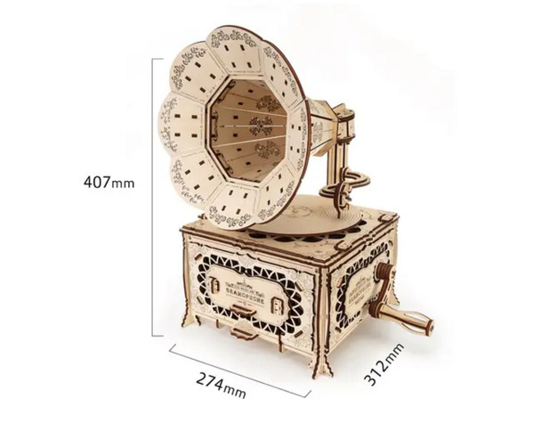 細部まで作り込まれた「木製組み立てキット」タイプライター・蓄音機・レトロ電話がMakuakeにて9月18日より先行販売開始！