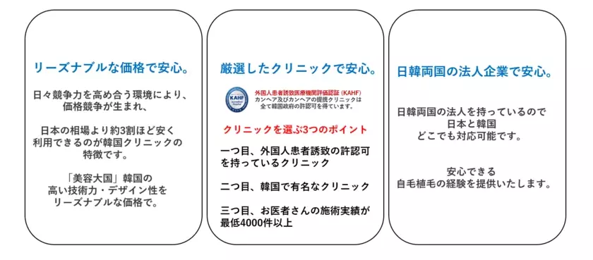 「カンヘア」高品質な韓国植毛を日本の皆様へ、安心・安全なトータルサポート