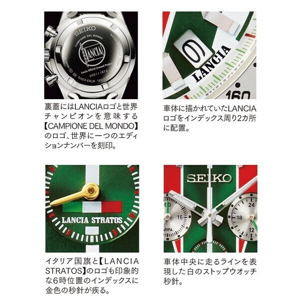 ランチア ストラトス50周年を記念したセイコー コラボウオッチ新発売！羨望の的となったグループ4の車体をイメージしたクロノグラフモデル。