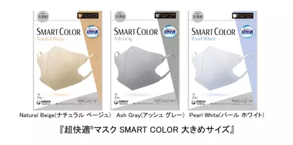 『超快適(R)マスク SMART COLOR大きめサイズ』新発売