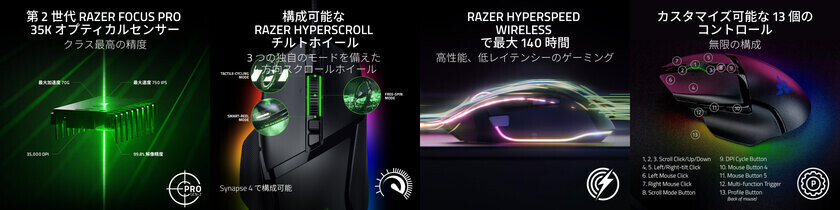 Razer、新世代BlackWidow、Basilisk、Krakenを発表　10月18日より販売開始　プレイスタイルに合わせた多彩なカスタマイズを実現