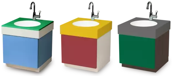 商業施設・オフィスビル・公共施設などのオリジナルデザインで施設イメージにあわせて設置可能な幼児用洗面台「tetote WA」を発売