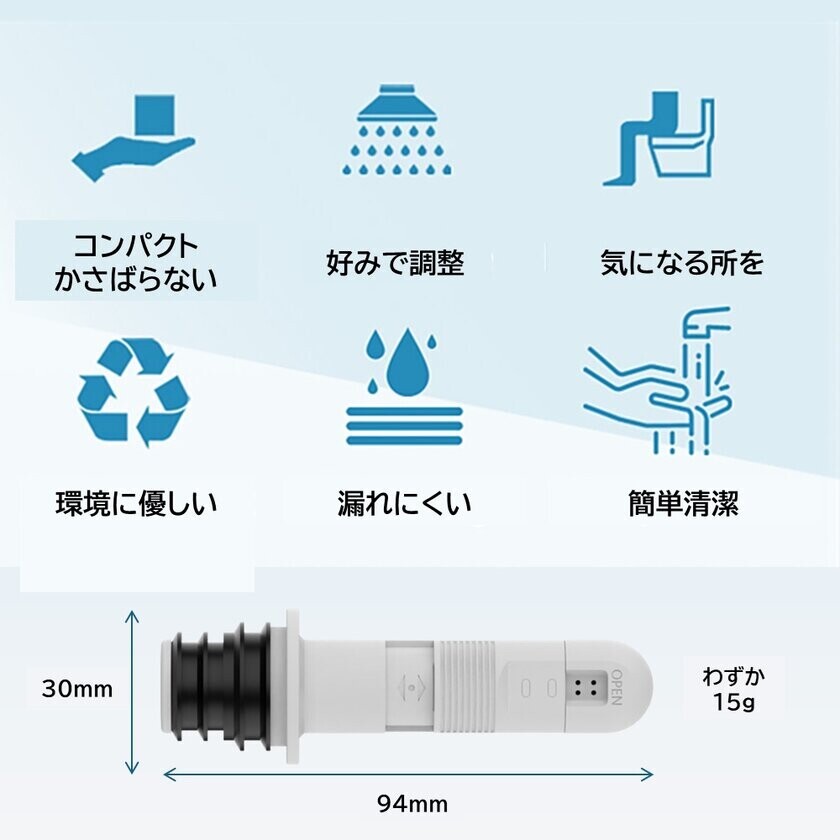 アウトドアや旅行、災害時でも、どこでもスッキリ！日本初登場の簡易お尻洗浄スティック「ビデボー」