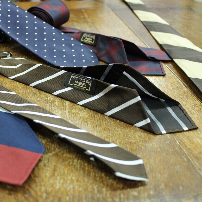 アメリカントラッドの“ネクタイ”をイタリア仕上げに！FAIRFAX×TIE YOUR TIE 初のコラボレート商品　東京・大阪のFAIRFAX直営店にて11月2日から限定販売