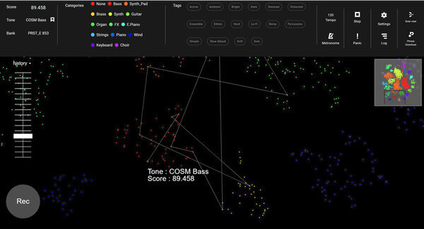 Roland Future Design LabがAIを活用した『Tone Explorer』(テクノロジー・プレビュー版)を発表