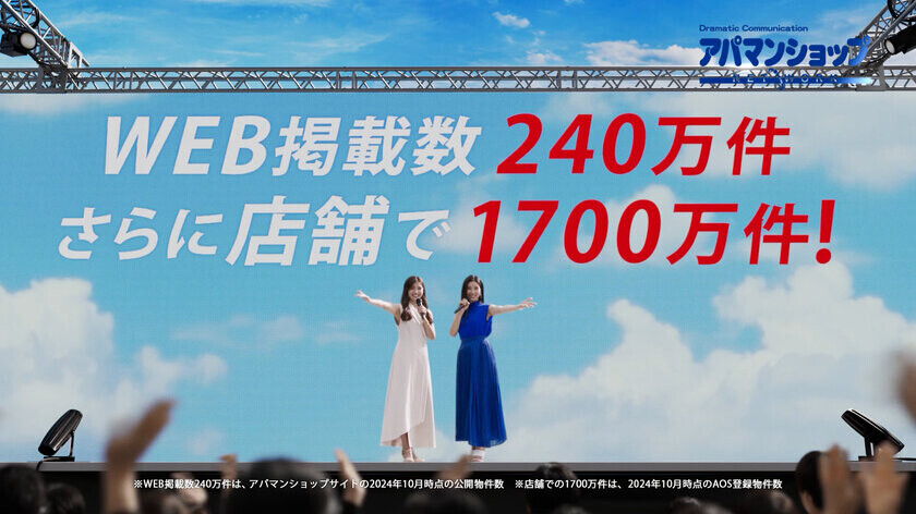 アパマンショップ初 2種類のCMを制作し放映　～土屋太鳳さん・土屋炎伽さん姉妹出演～