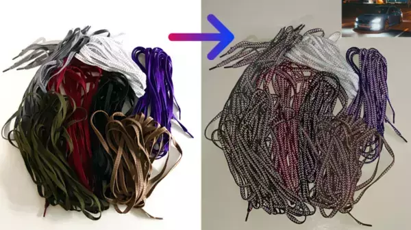 “警備会社×反射材のプロ”特許技術オーロラ反射仕様で夜道の安全を確保する「FUTURE靴紐」が12月13日より登場！