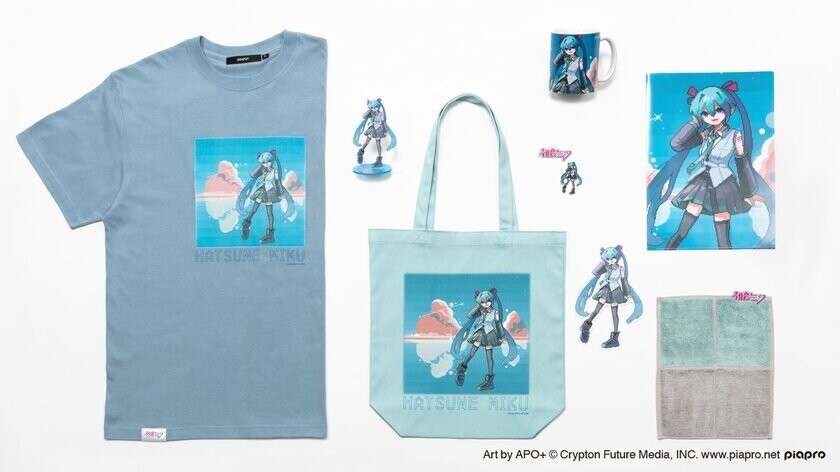 初音ミク × GRAPHT　コラボイヤホン『THE STANDARD 初音ミク Edition』をはじめ描き下ろしイラストを展開したTシャツや刺繍ステッカー等を12月19日発売