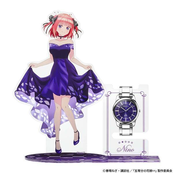 TVアニメシリーズ放送５周年を記念して『五等分の花嫁∽』とセイコーのコラボウオッチが登場！展示用の描き下ろしアクリルスタンド付き