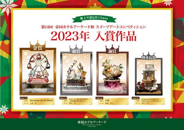 お菓子の芸術作品が集うスイーツアート コンペティション　『スイーツアート展2024』を12/1～帝国ホテルアーケードで開催