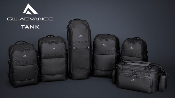 優れた機能性と大容量設計にこだわったカメラバッグ「GW-ADVANCE タンク」シリーズよりバックパック他全6モデル新発売！