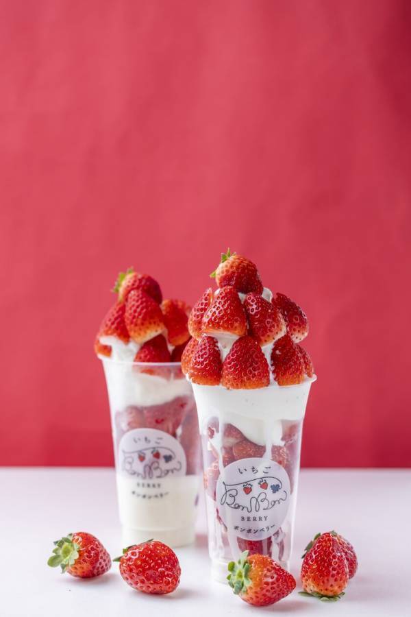 ＜いちごBonBonBERRY ATAMI HOUSE.＞累計販売数17万本のいちご飴がパフェに！「100粒いちごあめパフェ」が12/13(金)より新発売