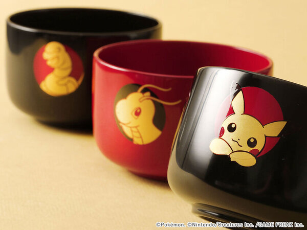 「ポケモン」の漆器小椀を、職人が手仕事で一点ずつ製作　1919年創業 漆器 山田平安堂より「ポケモン 干支小椀」発表