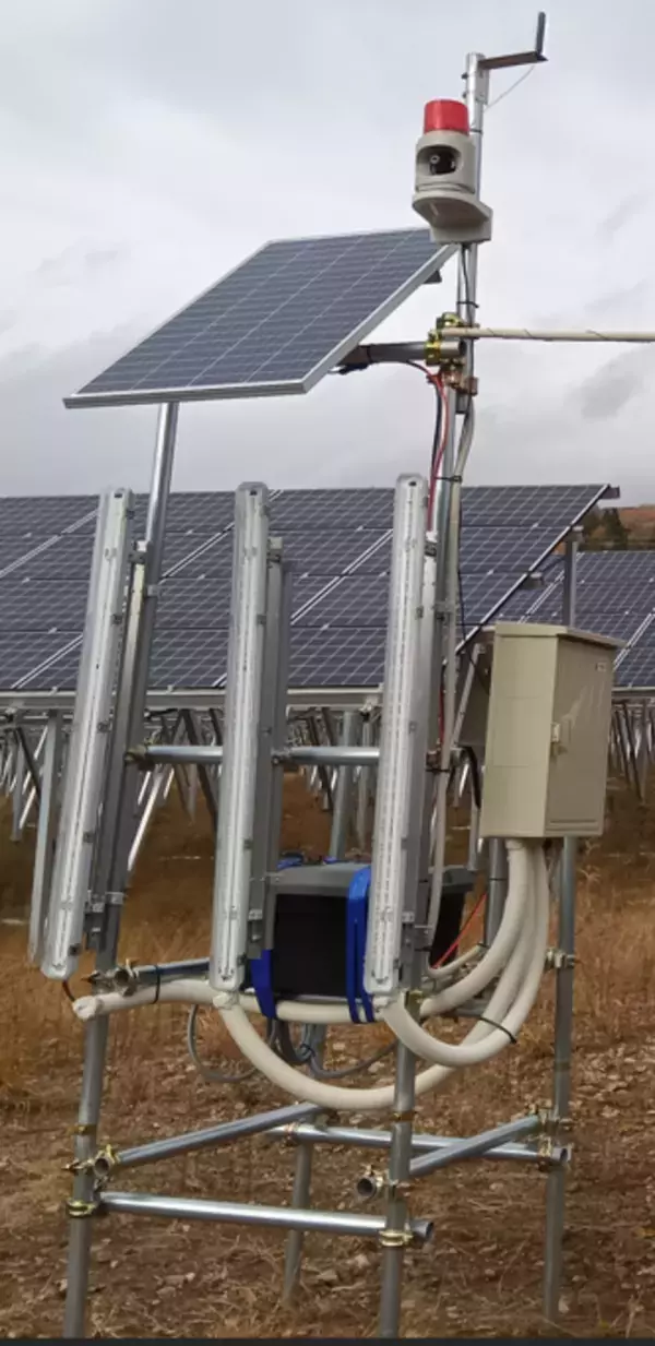 メガソーラ盗難防止！日本遮蔽技研が威嚇警報装置を社会実装