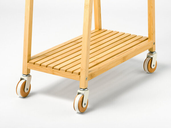 生活用品ブランド「ライクイット」からすき間で使えるスリムな竹製収納用品『バンブーランドリーワゴン(バスケット付き)』新発売！