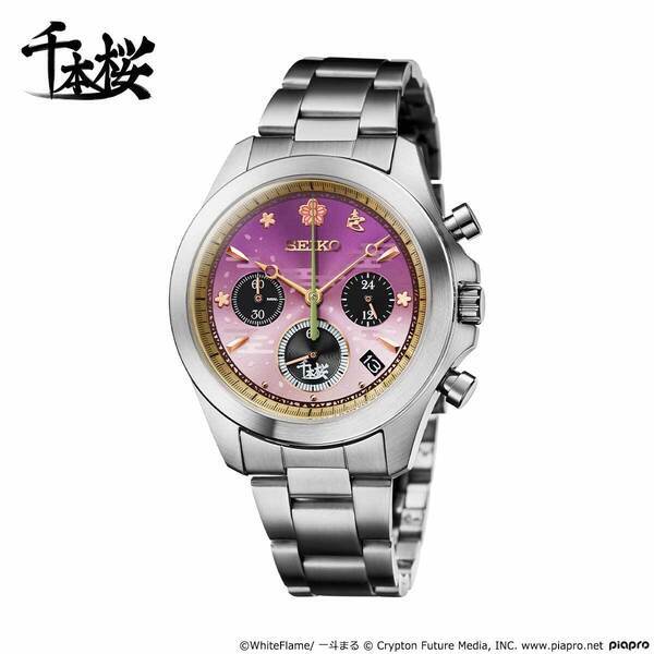 初音ミク『千本桜』の世界観を表現したセイコーコラボの腕時計が登場！格調高い黒塗りのオルゴールボックス付き