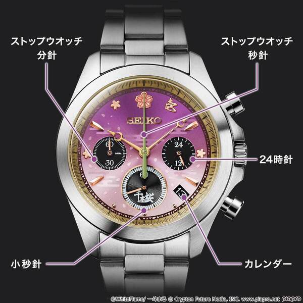初音ミク『千本桜』の世界観を表現したセイコーコラボの腕時計が登場！格調高い黒塗りのオルゴールボックス付き