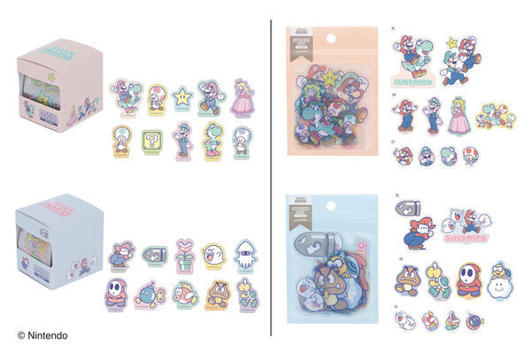 「スーパーマリオ」とコラボしたパステルカラーの文具雑貨シリーズを1月下旬より順次発売