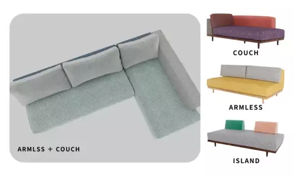 張地を自由に組み合わせてつくるオーダーソファ「TILO(ティーロ)」シリーズを1月21日より販売開始