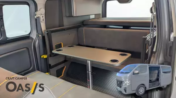 日産ピーズフィールドクラフトから家庭用エアコン付きモデル「クラフトキャンパーオアシス」「クラフトキャンパーブリランテ」登場
