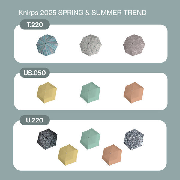 『2025年春の新作』3月3日より販売開始　ドイツの傘ブランド Knirps(クニルプス)から