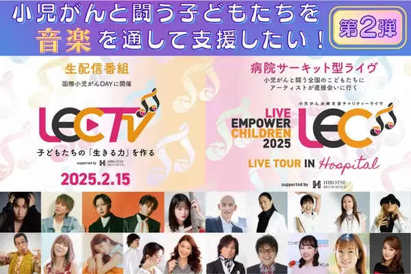＜クラウドファンディング第2弾＞小児がんと闘う子どもたちを音楽を通して支援したい！小児がん治療支援チャリティーライヴ＆特別番組「LIVE EMPOWER CHILDREN 2025 プロジェクト」開催中